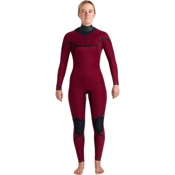 2026 C-Skins Womens Nuwave Rewired 5/4mm Chest Zip Wetsuit CRW54WC - Black / Black / Rose